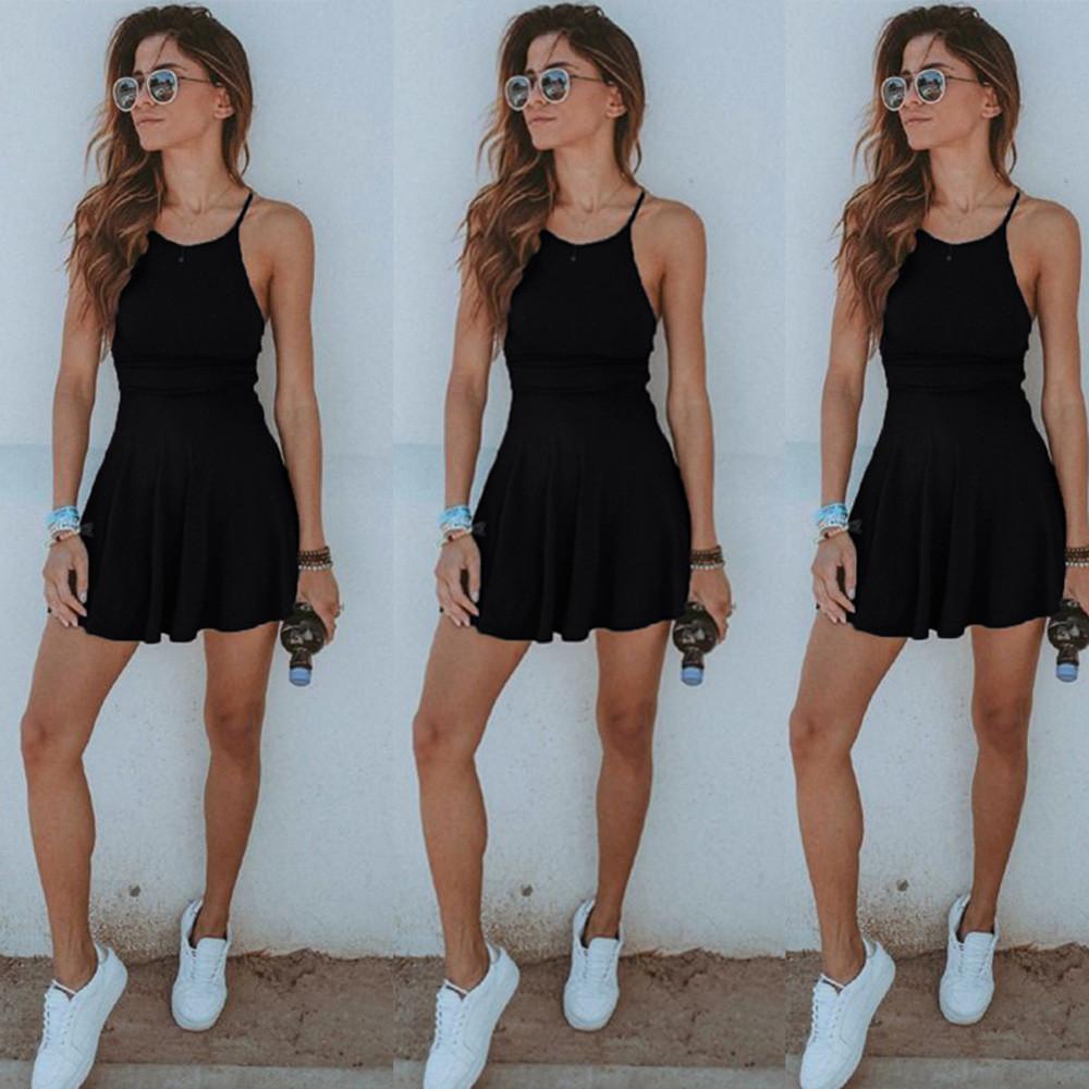 casual summer black dress